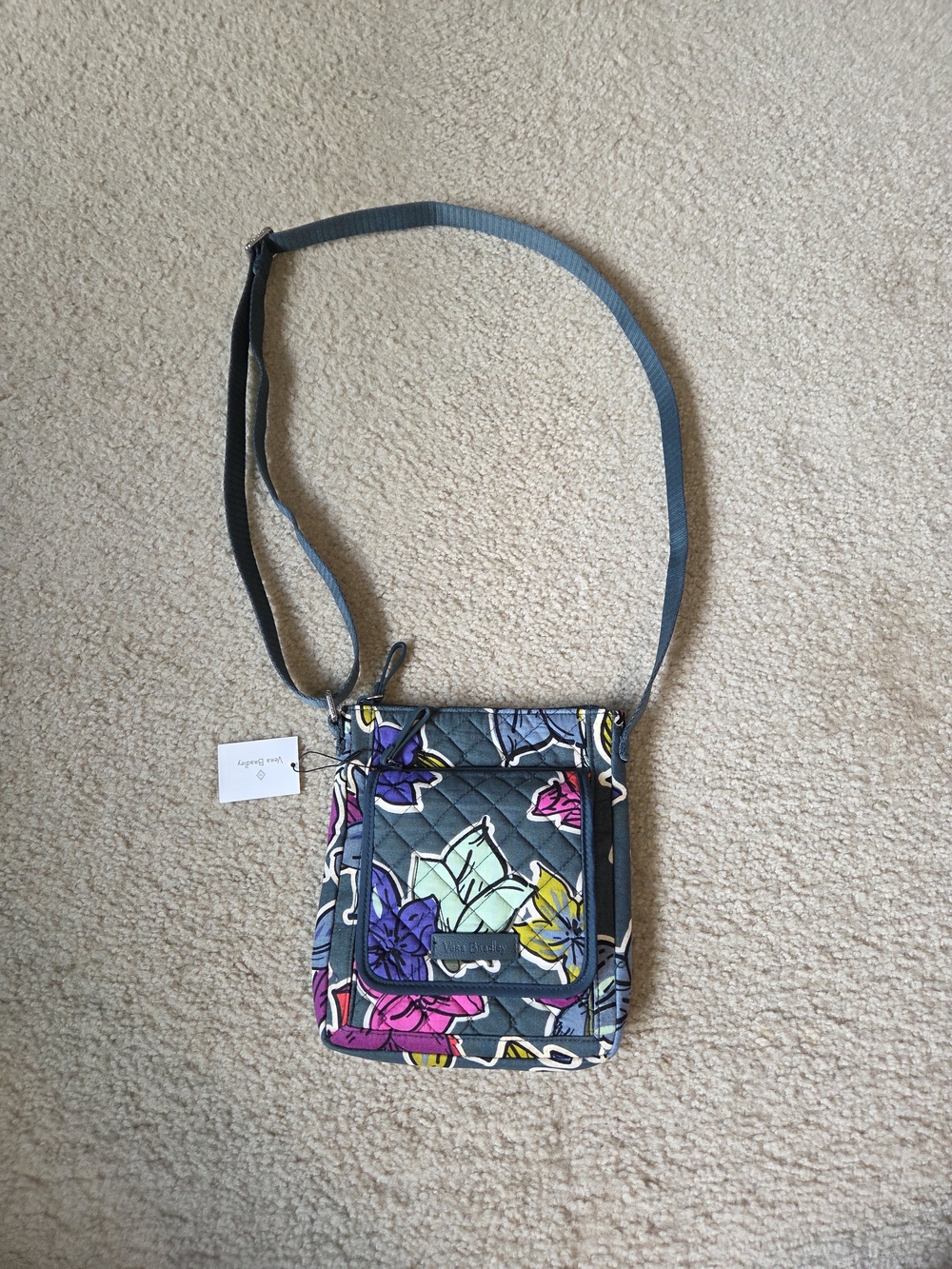 NWT Vera Bradley Iconic RFID Mini Hipster- Falling Flowers
